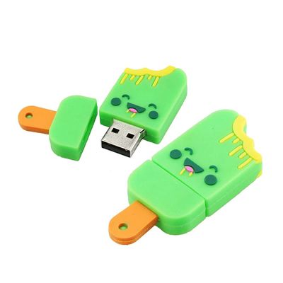 32GB Ice Cream Shape USB 2.0 Flash Drive PenDrive U Disk Memory Stick External Storage Pen Drive USB Flash Disk Thumb Drive USB Drive Flash Memory with Chain (Green)