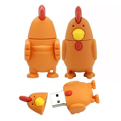 16GB Cartoon 12 Symbolic Animals USB Flash Drive U Disk USB 2.0 Data USB Flash Disk Memory Stick Pen Drive Storage Device USB Drive External Storage Flash Disk USB Disk (Chicken)