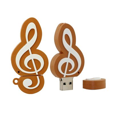 4GB Music Note Shape USB Flash Drives Pen Drive Memoria Flash Stick PenDrives USB Flash Disk Thumb Drive U Disk USB Drive USB 2.0 Pen Drive PenDrive (Brown White)