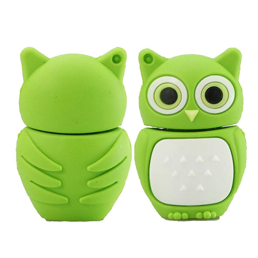 128GB Owl Shape USB Flash Drives Pen Drive Memoria Flash Stick PenDrives USB Flash Disk Thumb Drive U Disk USB Drive USB 2.0 Pen Drive PenDrive (Green)