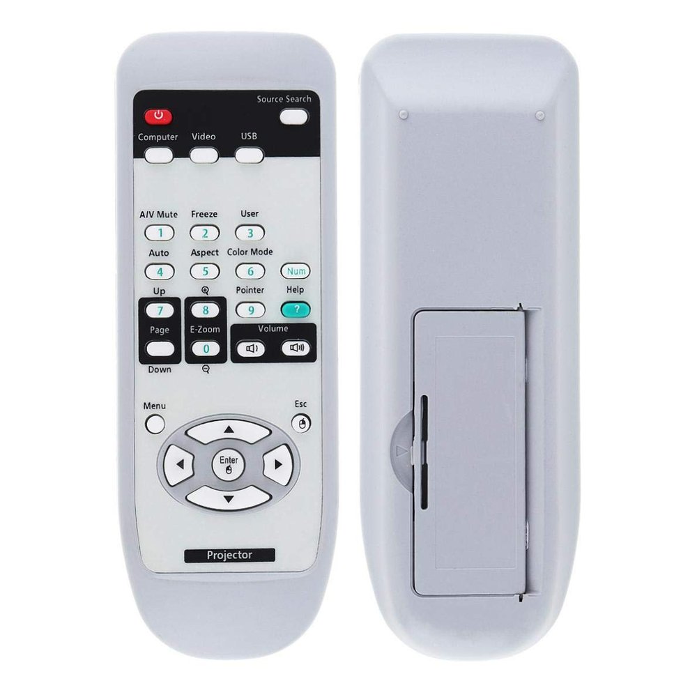 Calvas Remote Control with Long Control Distance for Epson Projector EMP-S3 X3 S4 EMP-83H EB-440W EB-450W EB-460 / I H283A e TYEPSON01