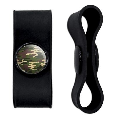 GRAPHICS & MORE Green Camouflage Headphone Earbud Cord Wrap - Charging Cable Manager - Wire Organizer Set of 2 - White