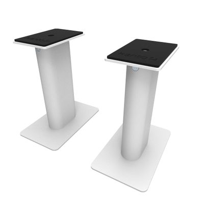 Kanto SP9W Desktop Speaker Stands for Small/Medium Bookshelf Speakers & Compact/Mid-Size 2-4 Studio Monitors 8.3" Tall Pair White
