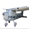 Cessna 172 Skyhawk Airplane Cover (D and Later) - White view 1