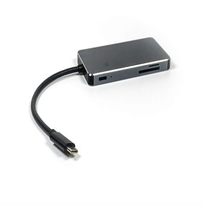 Micro SATA Cables Type C to SD-TIF Dongle with HDMI, USB 3.0, PD, and Metal Shell