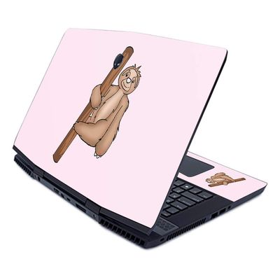 MightySkins Skin for Alienware M17 (2019) - Smiley Sloth | Protective, Durable, and Unique Vinyl Decal wrap Cover | Easy to Apply, Remove, and Change Styles | Made in The USA