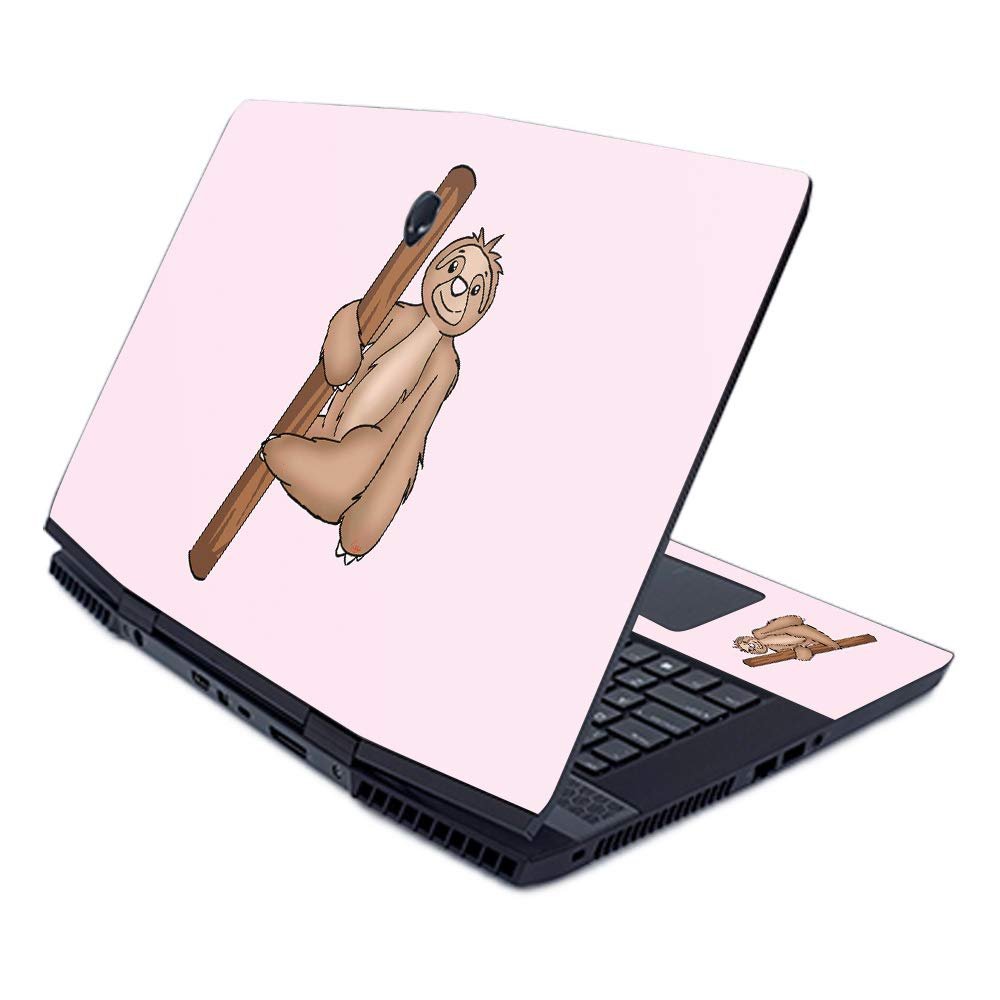 MightySkins Skin for Alienware M17 (2019) - Smiley Sloth | Protective, Durable, and Unique Vinyl Decal wrap Cover | Easy to Apply, Remove, and Change Styles | Made in The USA