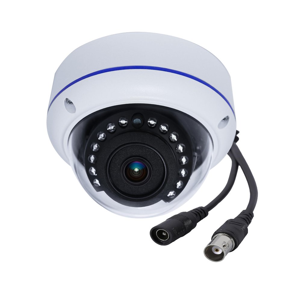 5MP 4MP 180 Degree Wide Angle Dome Security Camera HD-TVI/CVI/AHD/960H Analog 4 in 1 Super Hybrid HD CCTV Surveillance 1.7mm Fisheye Lens Outdoor/Indoor IR Day&Night Vision Home Cam