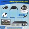 5MP 4MP 180 Degree Wide Angle Dome Security Camera HD-TVI/CVI/AHD/960H Analog 4 in 1 Super Hybrid HD CCTV Surveillance 1.7mm Fisheye Lens Outdoor/Indoor IR Day&Night Vision Home Cam view 4