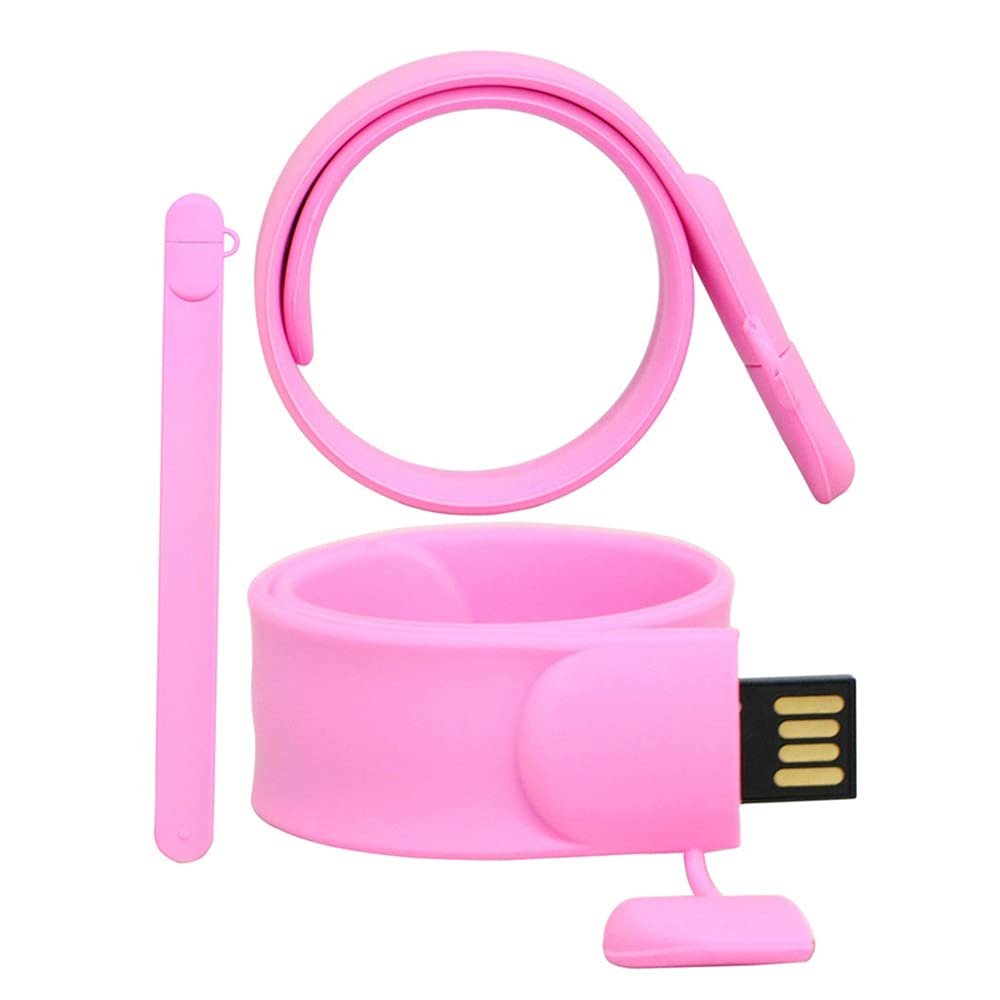 16GB Bracelet Shape Flash Drive USB Flash Drive Memory Stick Thum Drive USB Drive USB Flash Disk U Disk Pen Drive USB Disk Flash Memory External Storage USB Stick PenDrive (Pink)