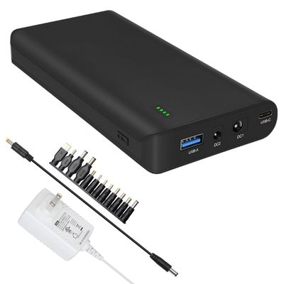 Talentcell Portable Power Bank NB7102, Multi Voltage Output Power Supply with DC & USB-C Port for Laptop, Smartphone, Camera