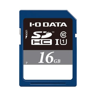 I-O Data SDH-UT16GR SDHC Memory Card, 16 GB, UHS-I, UHS Speed Class 1 Compatible, Japanese Manufacturer