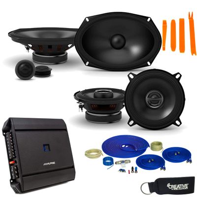 Alpine for Dodge Ram Truck 1994-2011 Type-S Speaker Bundle S-S69C 6X9 and S-S5 5.25" Coaxials with S-A32F Amplifier