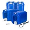 Legacy Food Storage Emergency Water Storage Containers, Long Term 5 Gallon Water Tank - 4 Stackable Food Grade Tanks Included, for Camping, Prepping, Survival - 20 Gallon Total Capacity view 1