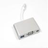 Micro SATA Cables Type C to PD with VGA and USB 3.0 Dongle Metal Shell view 1