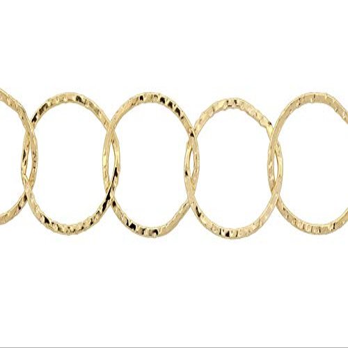 14Kt Gold Filled 13mm Patterned Flat Cable Chain - 5ft (4793-5)/1