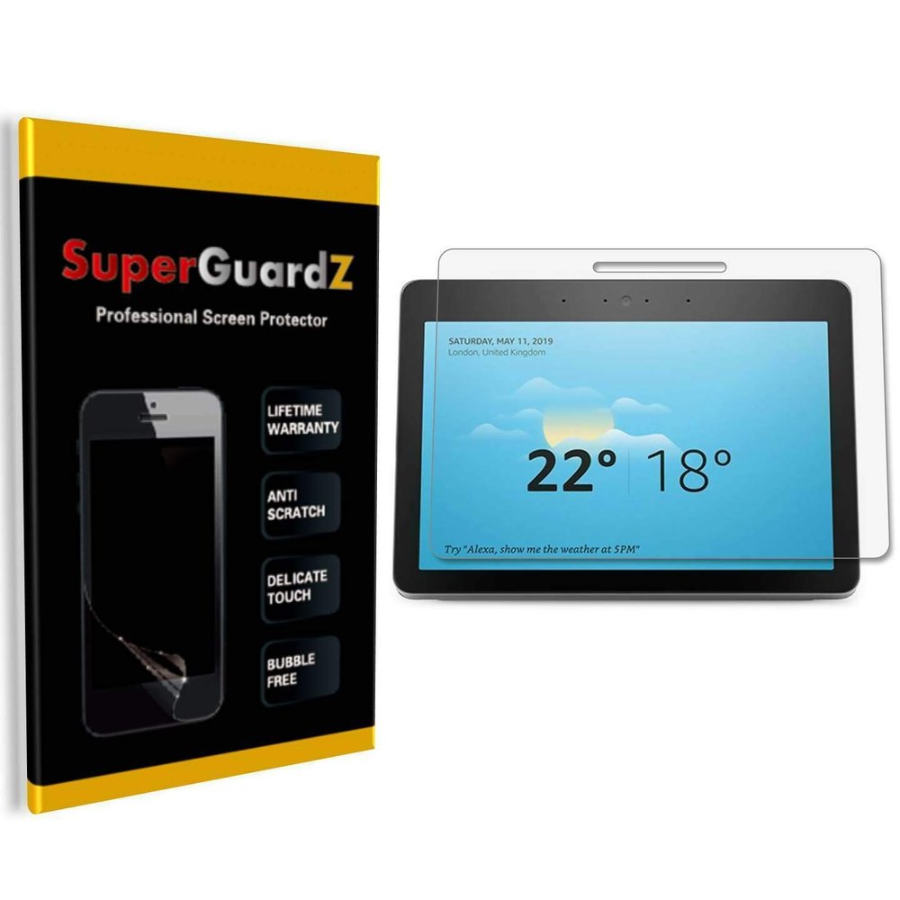 [2-Pack] for Amazon Echo Show (2nd Gen, 2018) Screen Protector - SuperGuardZ, Ultra Clear, Anti-Scratch, Anti-Bubble [Lifetime Replacement] + 2 Stylus Pen