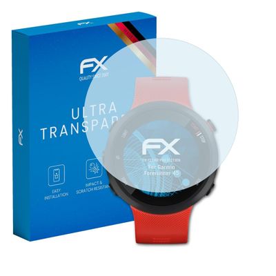 atFoliX Screen Protection Film compatible with Garmin Forerunner 45 Screen Protector, ultra-clear FX Protective Film (3X)