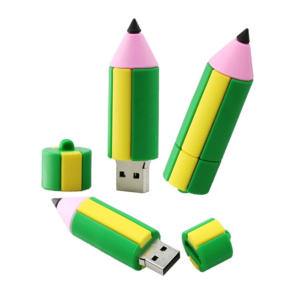 16GB Pencil Shape USB Flash Drives Pen Drive Memoria Flash Stick PenDrives USB Flash Disk Thumb Drive U Disk USB Drive USB 2.0 Pen Drive PenDrive (Green)