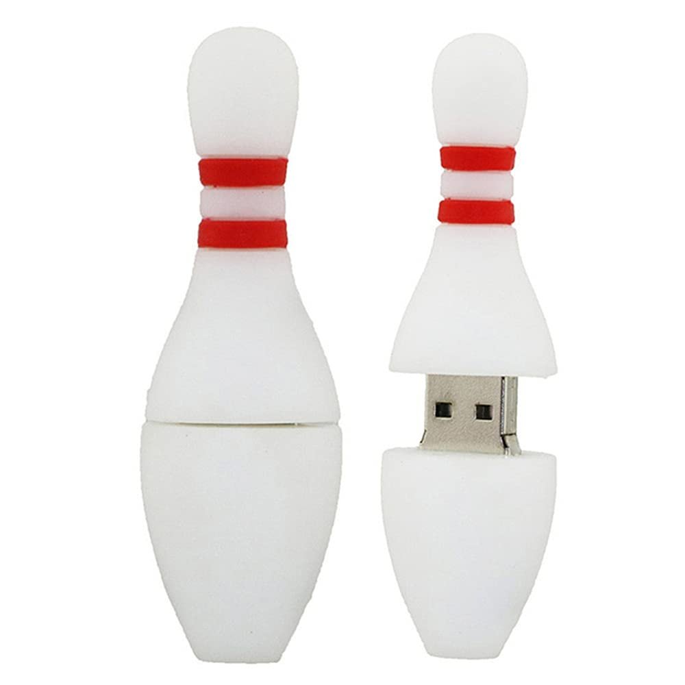 128GB Bowling Shape USB Flash Drives Pen Drive Memoria Flash Stick PenDrives USB Flash Disk Thumb Drive U Disk USB Drive USB 2.0 Pen Drive PenDrive (White)