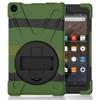 Amazon Fire HD 8 (6th Generation) Case, Heavy Duty Stand Shockproof Protective Case Cover for Amazon Fire HD 8 with Built-in Stand and a Hand Grip (Dark Green) view 1