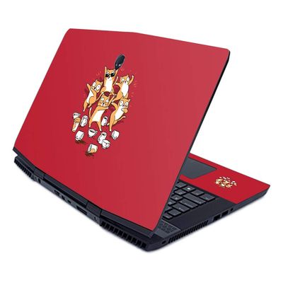 MightySkins Skin for Alienware M17 (2019) - Cat Coffee Party | Protective, Durable, and Unique Vinyl Decal wrap Cover | Easy to Apply, Remove, and Change Styles | Made in The USA