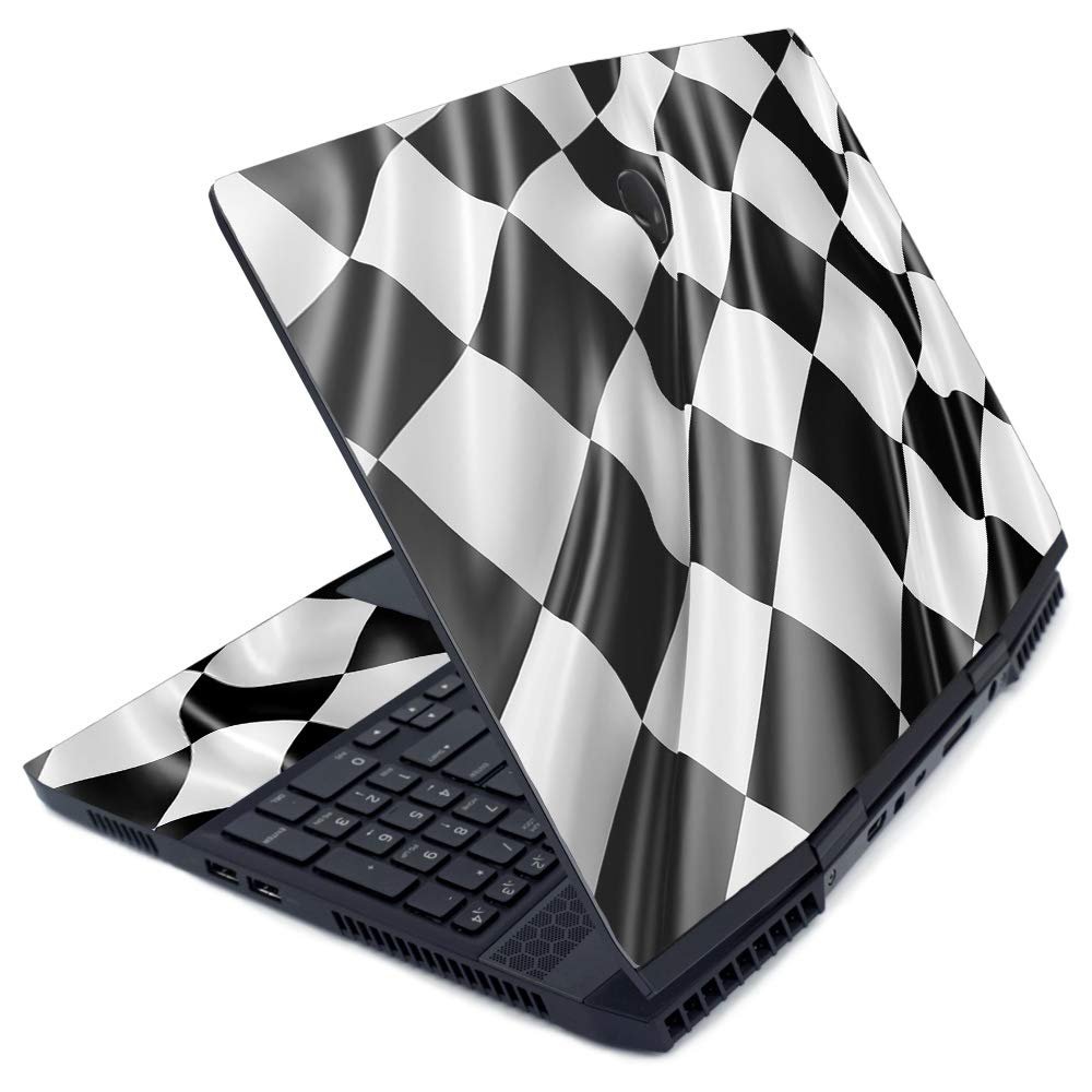 MightySkins Skin for Alienware M15 (2019) - Race Flag | Protective, Durable, and Unique Vinyl Decal wrap Cover | Easy to Apply, Remove, and Change Styles | Made in The USA