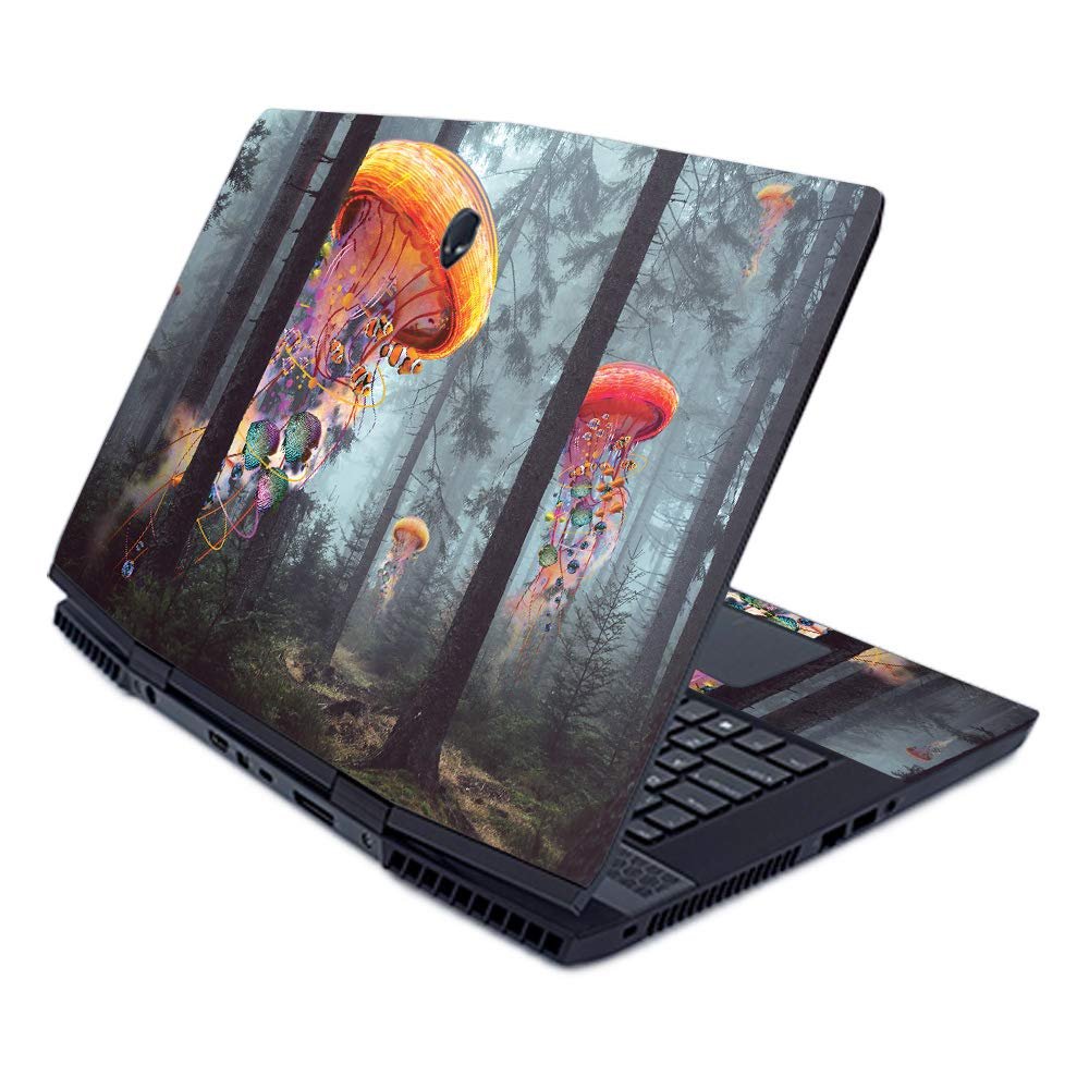 MightySkins Skin for Alienware M17 (2019) - Electric Jellyfish | Protective, Durable, and Unique Vinyl Decal wrap Cover | Easy to Apply, Remove, and Change Styles | Made in The USA