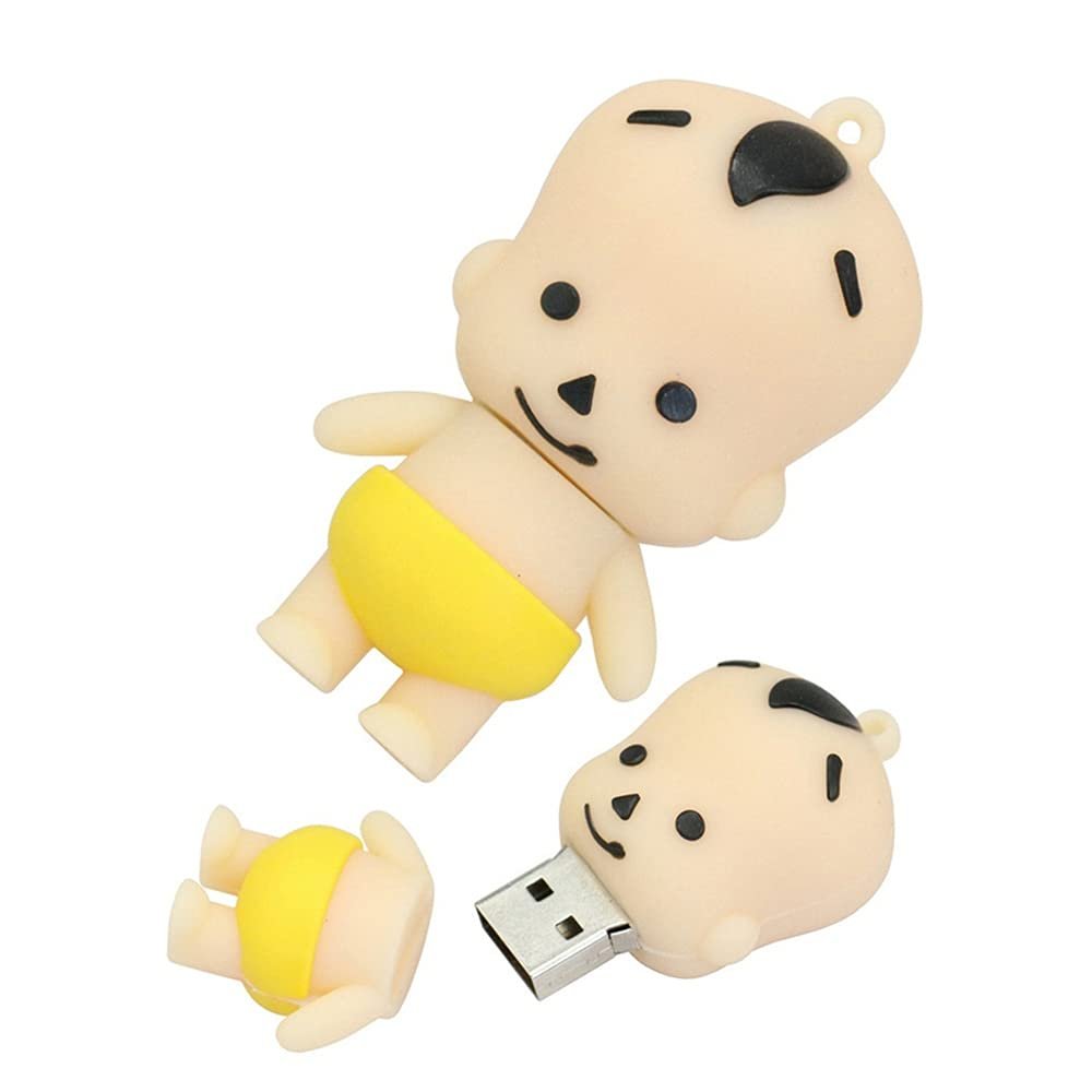 128GB Baby Shape Flash Drive USB Flash Drive Memory Stick Thum Drive USB Drive USB Flash Disk U Disk Pen Drive USB Disk Flash Memory External Storage USB Stick PenDrive (Yellow)