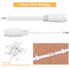Uogw 3 Pack 20ft/6m DC Power Extension Cable 2.1mm x 5.5mm Compatible with 12V DC Adapter Cord for CCTV IP Camera, LED, Car - White view 4