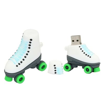 32GB Roller Skates Shape Flash Drive USB Flash Drive Memory Stick Thum Drive USB Drive USB Flash Disk U Disk Pen Drive USB Disk Flash Memory External Storage USB Stick PenDrive (Green)