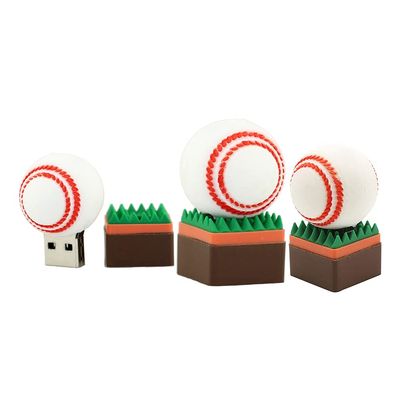 128GB Ball Shape USB Flash Drive U Disk USB 2.0 Data USB Flash Disk Memory Stick Pen Drive Storage Device USB Drive External Storage Flash Disk (Baseball)
