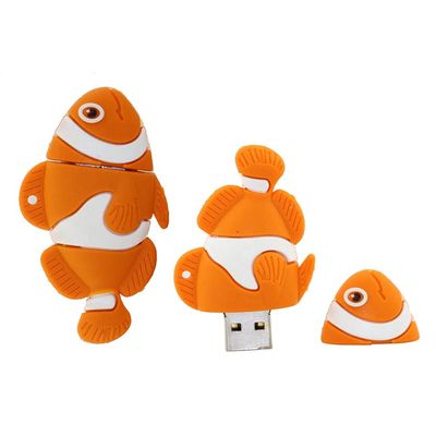 128GB Fish Shape USB Flash Drives Pen Drive Memoria Flash Stick PenDrives USB Flash Disk Thumb Drive U Disk USB Drive USB 2.0 Pen Drive PenDrive (Orange)