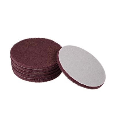 uxcell 5 Inch Scrubber Scouring Pads Drill Scuffing Disc Hoop and Loop Surface Conditioning Disc 6pcs