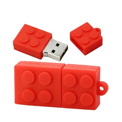 128GB Building Blocks Shape USB Flash Drives Pen Drive Memoria Flash Stick PenDrives USB Flash Disk Thumb Drive U Disk USB Drive USB (Red)
