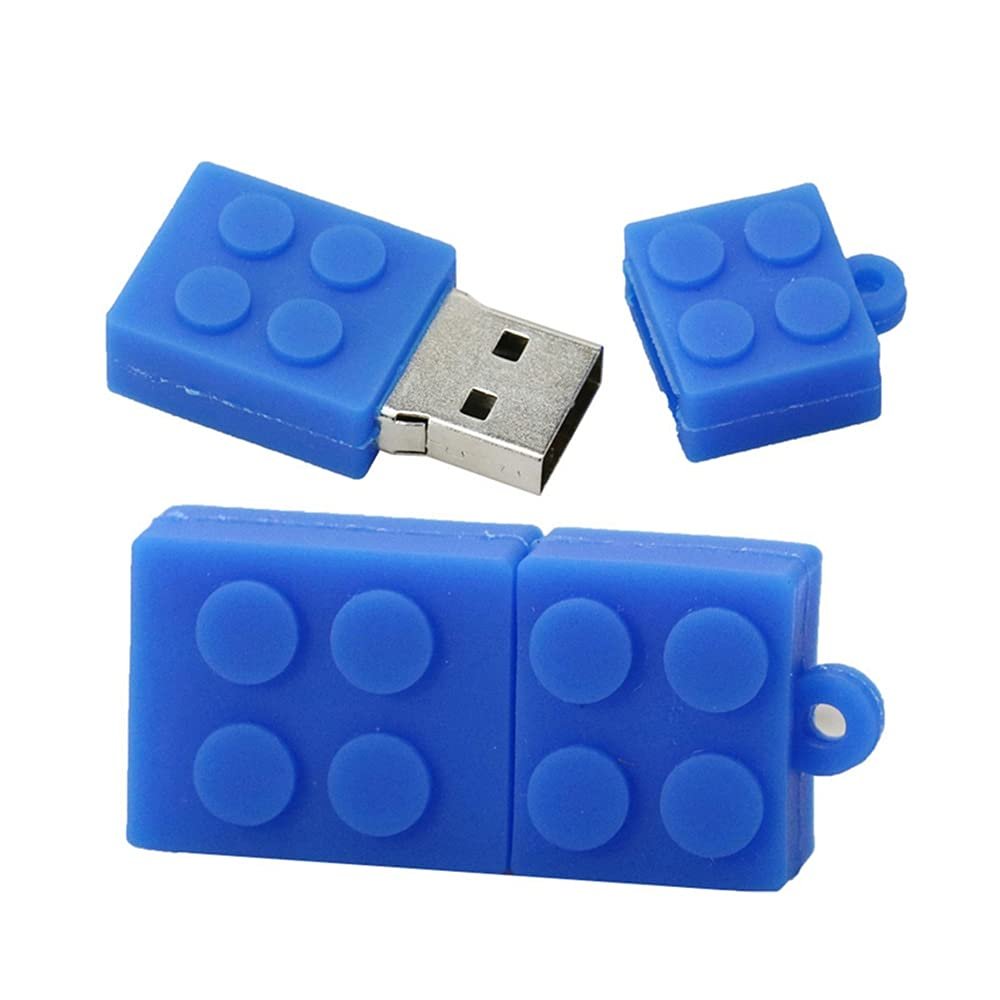 32GB Building Blocks Shape USB Flash Drives Pen Drive Memoria Flash Stick PenDrives USB Flash Disk Thumb Drive U Disk USB Drive USB (Blue)