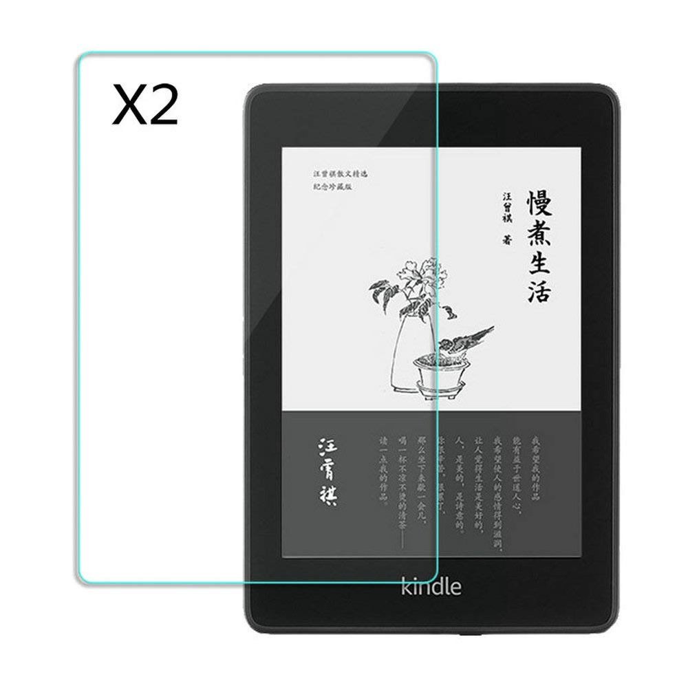 Kepuch 2 Pack Tempered Glass Screen Protector Transparent for Kindle Paperwhite 2018