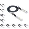 10Gtek [10-Pack 10G SFP+ DAC Cable - 10GBASE-CU Passive Direct Attach Copper Twinax SFP Cable for Cisco SFP-H10GB-CU1.5M, Ubiquiti UniFi, D-Link, Supermicro, Netgear, Mikrotik, Fortinet, 1.5m view 1