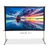 SW-LAMP Indoor Outdoor Projector Screen 16:9 Fast Folding Portable Screen 90 inch Large Projection Screen Front Projection for Camping or Home Theatre (16:9-80 Inch) view 1