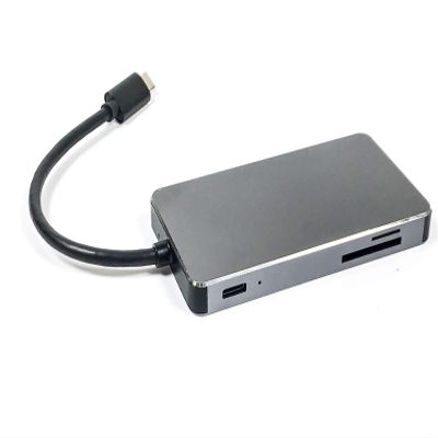 Micro SATA Cables Type C to SD-TIF with 2 X USB 3.0 and PD Dongle Metal Shell