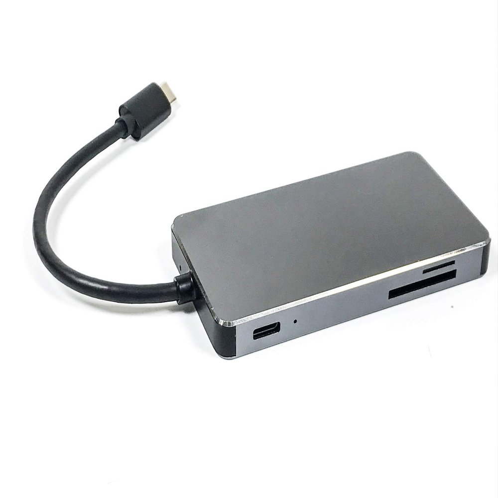 Micro SATA Cables Type C to SD-TIF with 2 X USB 3.0 and PD Dongle Metal Shell