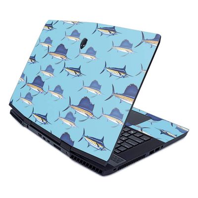 MightySkins Skin for Alienware M17 (2019) - Billfish Stripes | Protective, Durable, and Unique Vinyl Decal wrap Cover | Easy to Apply, Remove, and Change Styles | Made in The USA