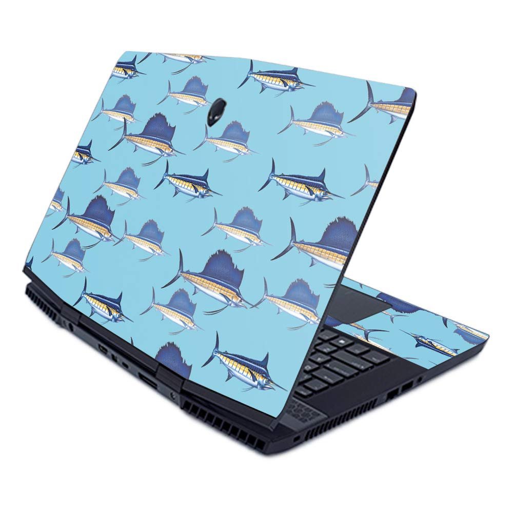 MightySkins Skin for Alienware M17 (2019) - Billfish Stripes | Protective, Durable, and Unique Vinyl Decal wrap Cover | Easy to Apply, Remove, and Change Styles | Made in The USA