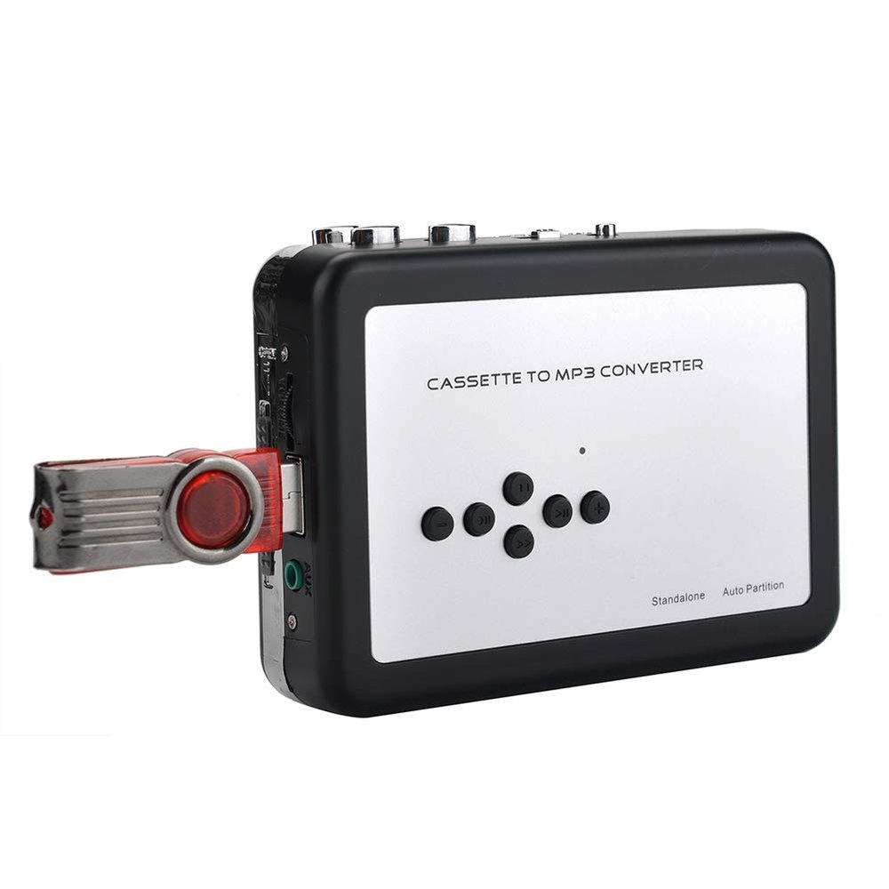 Cassette Converter,Cassette Tape Player Record Tape to MP3 Digital Converter,USB Cassette Capture,Save to USB Flash Drive directly,No Need Computer