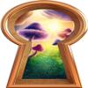 24" Bronze Keyhole 3D Wall Decal Magic Mushroom Wonderland Removable Vinyl Mural Decorations Wall Art for Childrens Nursery Decor - 24" Tall x 13.6" Wide view 1