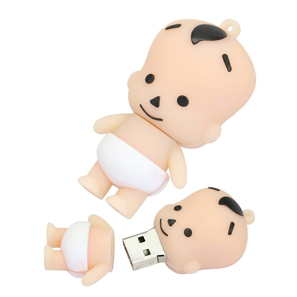 128GB Baby Shape Flash Drive USB Flash Drive Memory Stick Thum Drive USB Drive USB Flash Disk U Disk Pen Drive USB Disk Flash Memory External Storage USB Stick PenDrive (White)