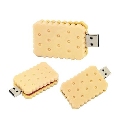 64GB Biscuits Shape USB Flash Drives Pen Drive Memoria Flash Stick PenDrives USB Flash Disk Thumb Drive U Disk USB Drive USB 2.0 Pen Drive PenDrive (Yellow)