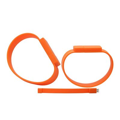 128GB Bracelet Shape Flash Drive USB 2.0 Flash Drive Memory Stick Thum Drive USB Drive USB Flash Disk U Disk Pen Drive USB Disk Flash Memory External Storage USB Stick PenDrive (Orange)