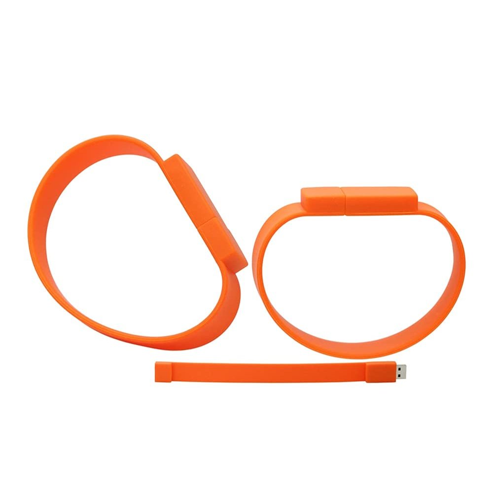128GB Bracelet Shape Flash Drive USB 2.0 Flash Drive Memory Stick Thum Drive USB Drive USB Flash Disk U Disk Pen Drive USB Disk Flash Memory External Storage USB Stick PenDrive (Orange)