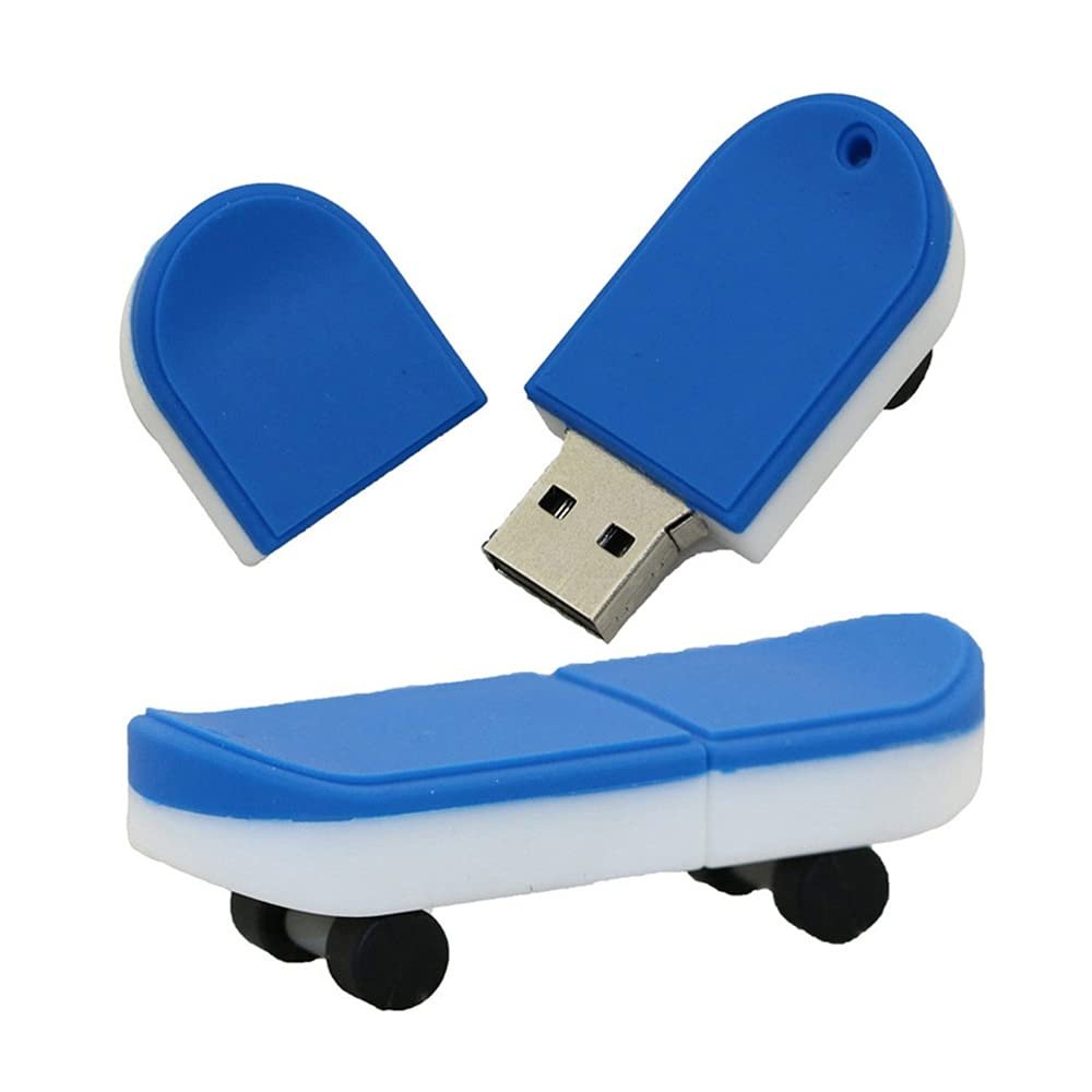 4GB Skateboard Shape 2.0 Flash Drive USB Flash Drive Memory Stick Thum Drive USB Drive USB Flash Disk U Disk Pen Drive USB Stick PenDrive USB Disk (Blue)